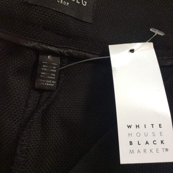 NWT WHBM Luxe Textured Wide Leg Crop Pants - Picture 6 of 8